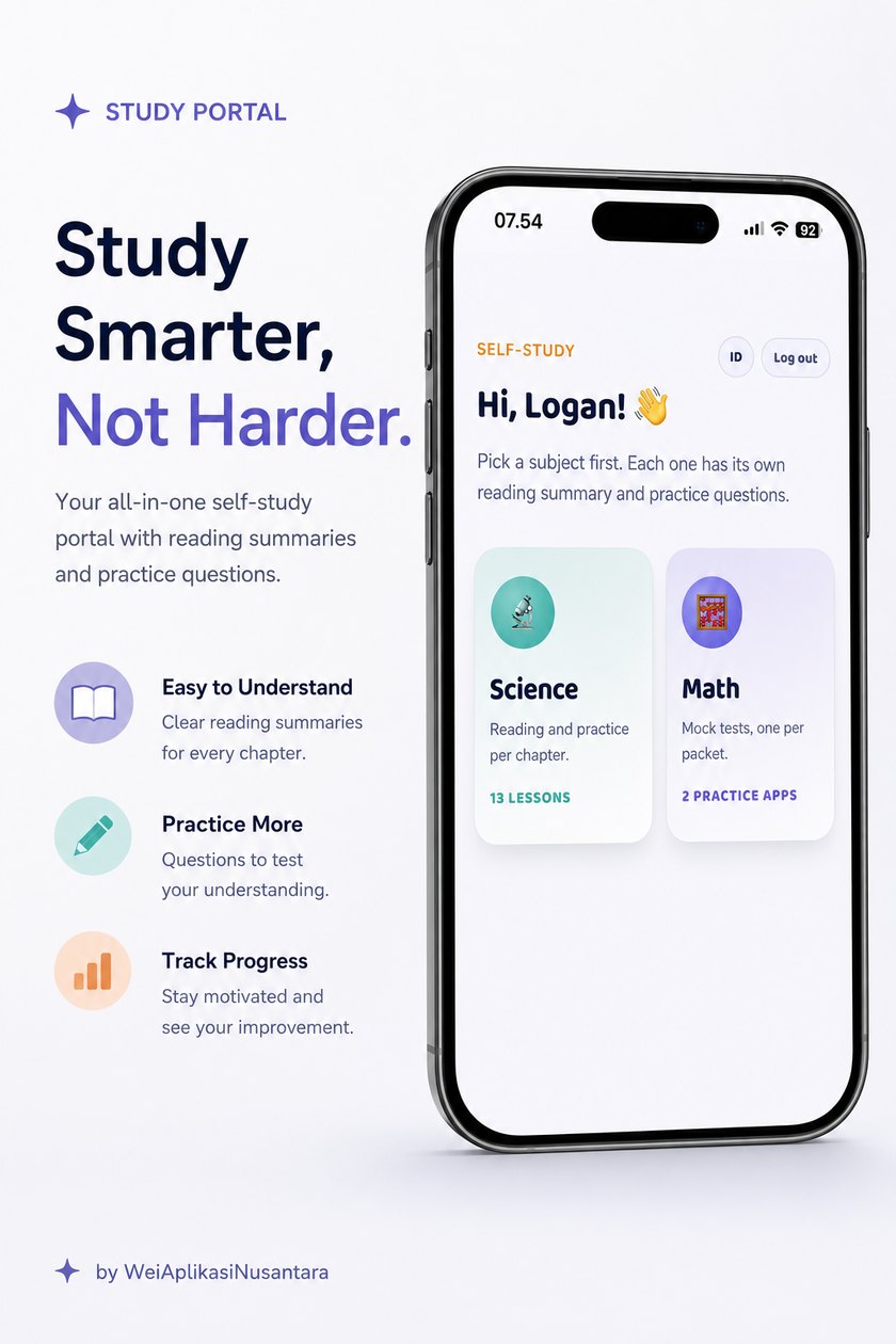 Logan Study Portal — belajar mandiri